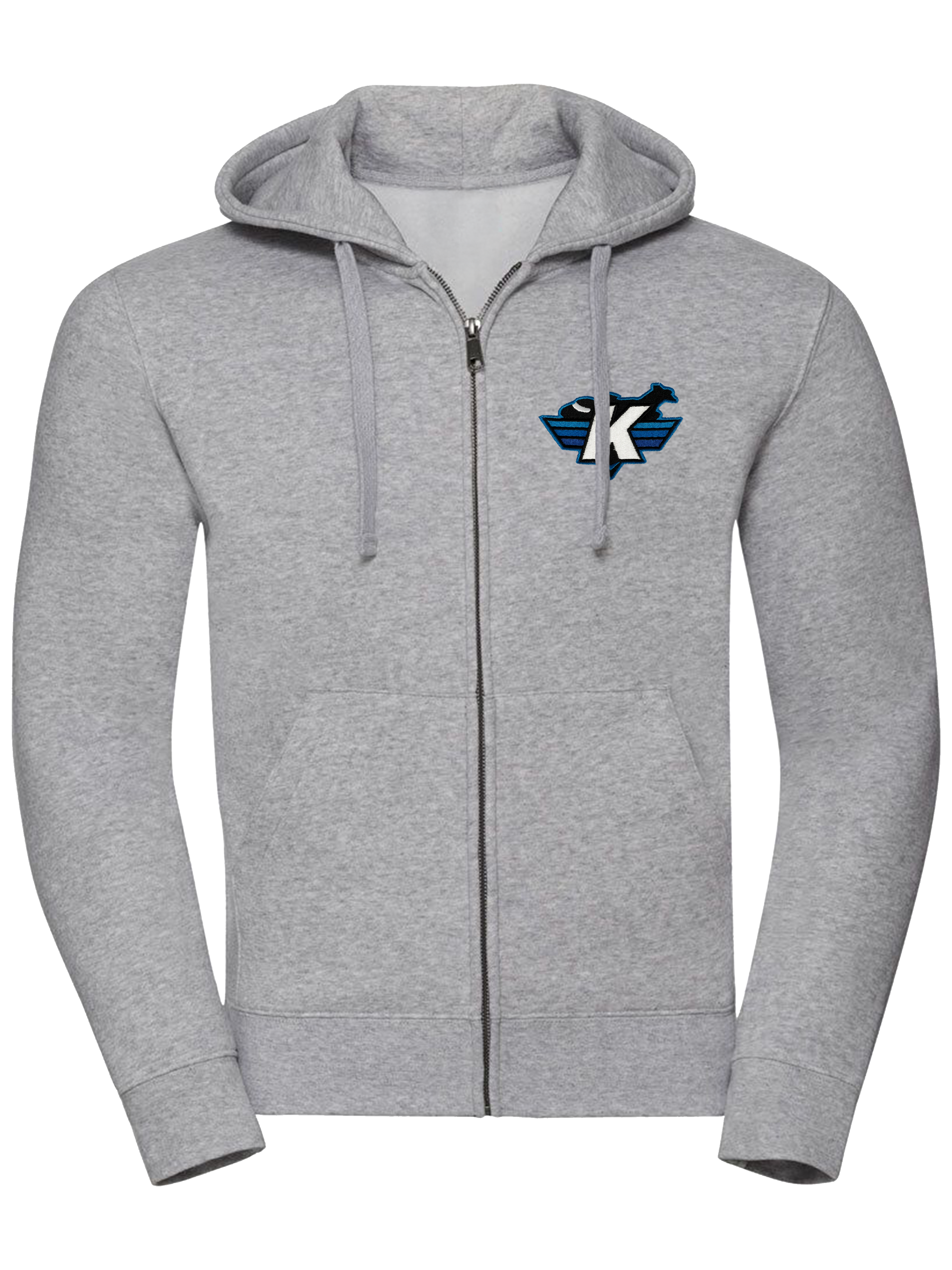 Luxury Zipped Hoodie - Light Oxford