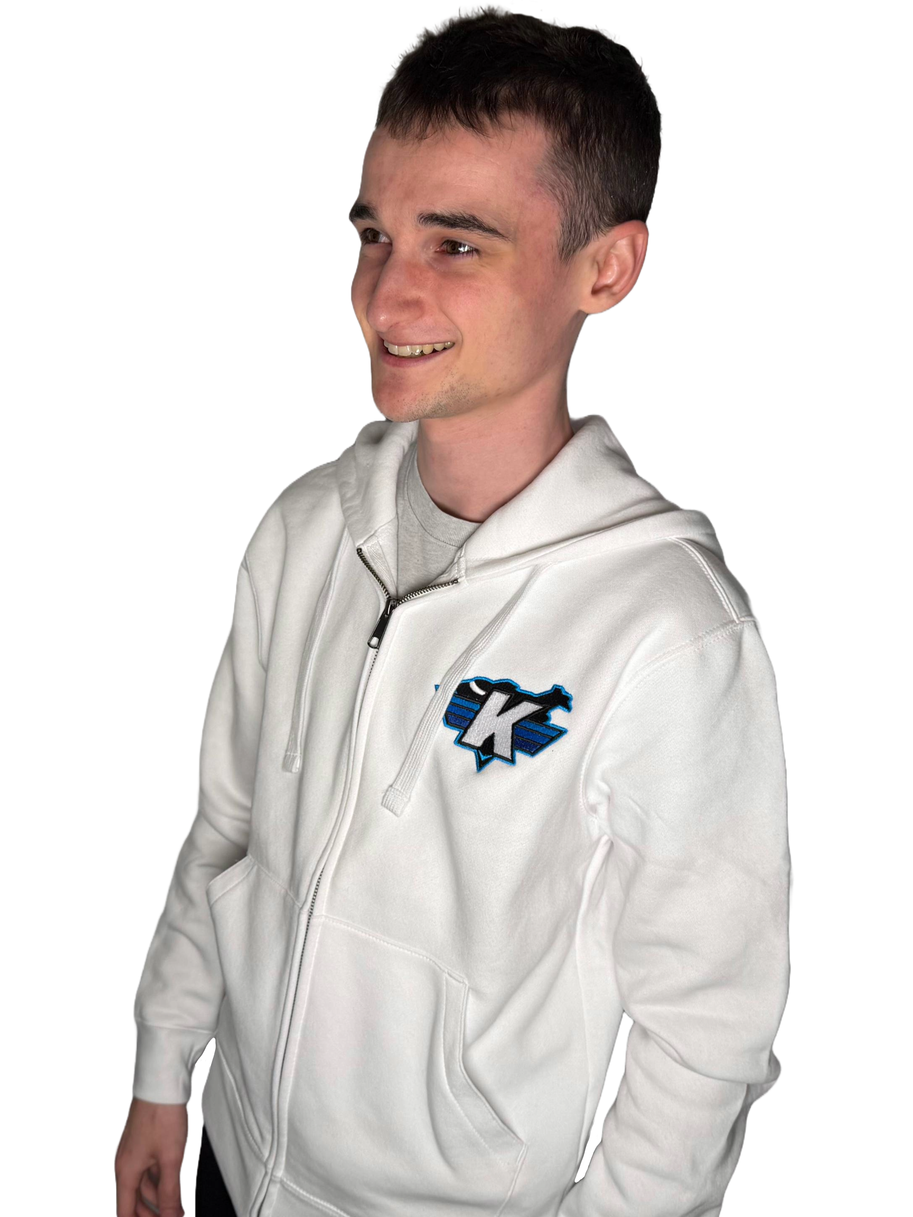 Luxury Zipped Hoodie - White